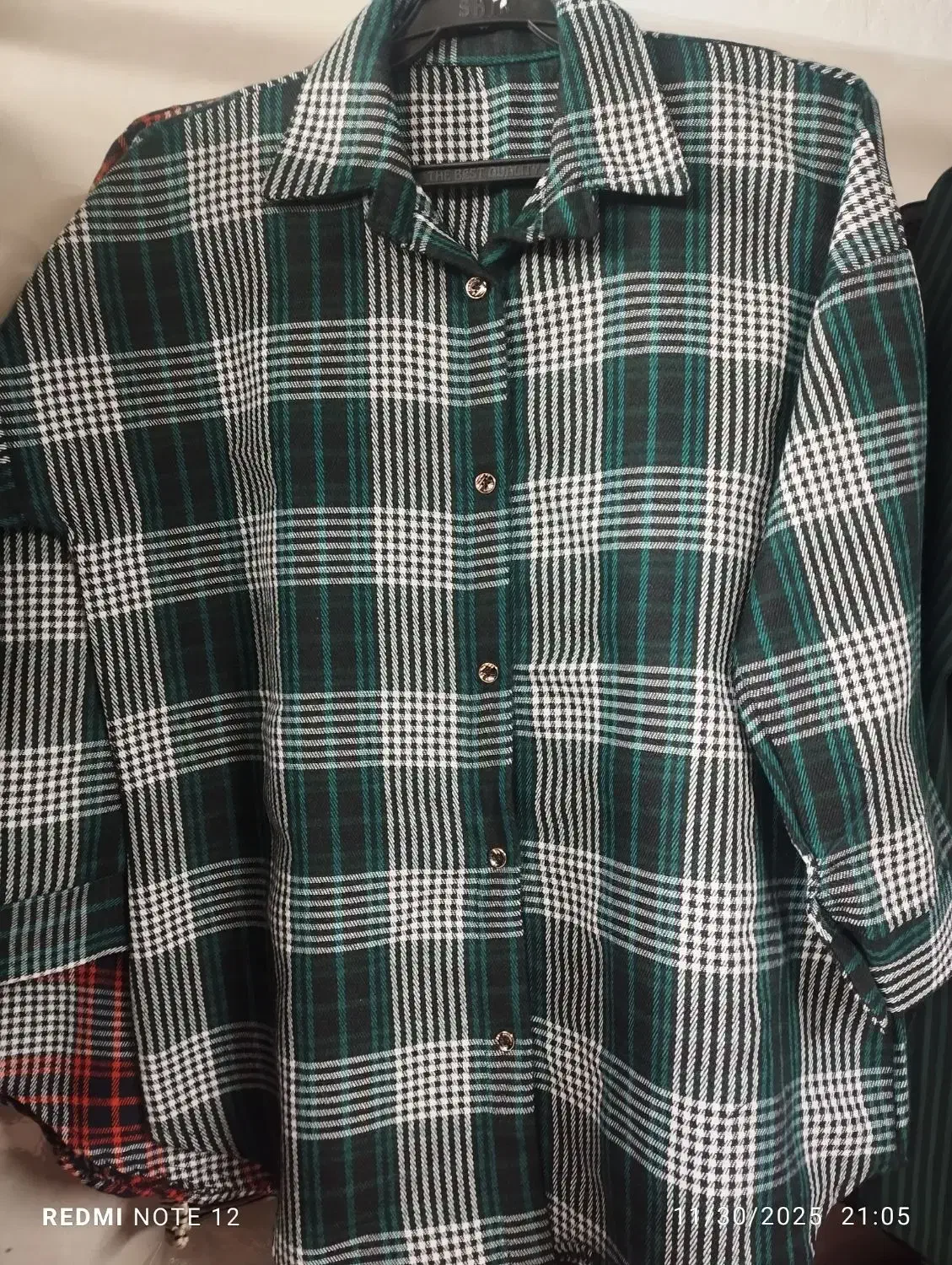 شومیز گرم بالا چهارخانه به قیمت تولیدی|لباس|حمیدیا, |دیوار