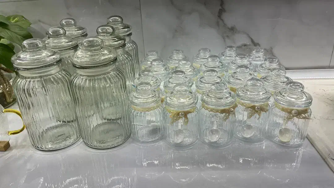 تعداد ۲۰عدد کوچیک و۶عدد شیشه های بزرگ|ظروف نگهدارنده، پلاستیکی، یکبارمصرف|ماهدشت, |دیوار