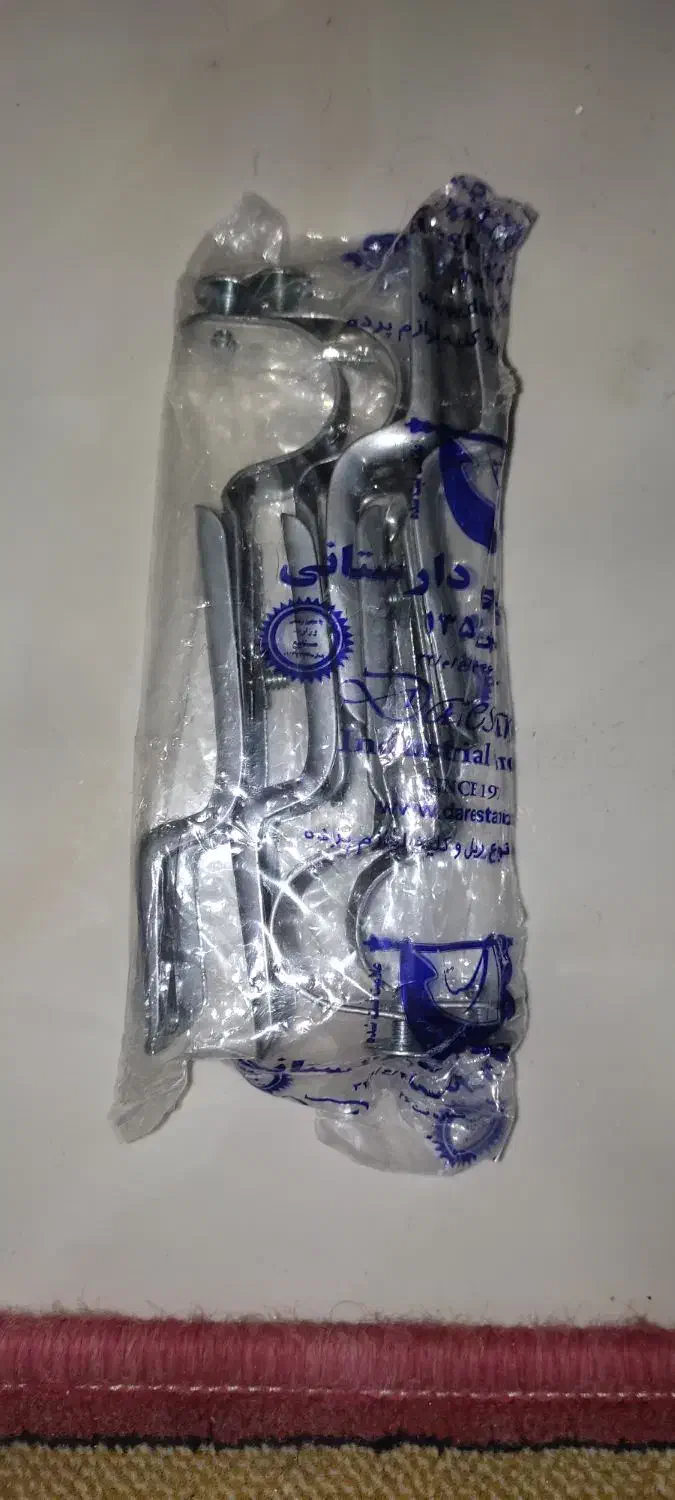 پایه میل پرده پانچی مدل سقفی ۴ عددی کروم|پرده، رانر، رومیزی|محمودآباد, |دیوار