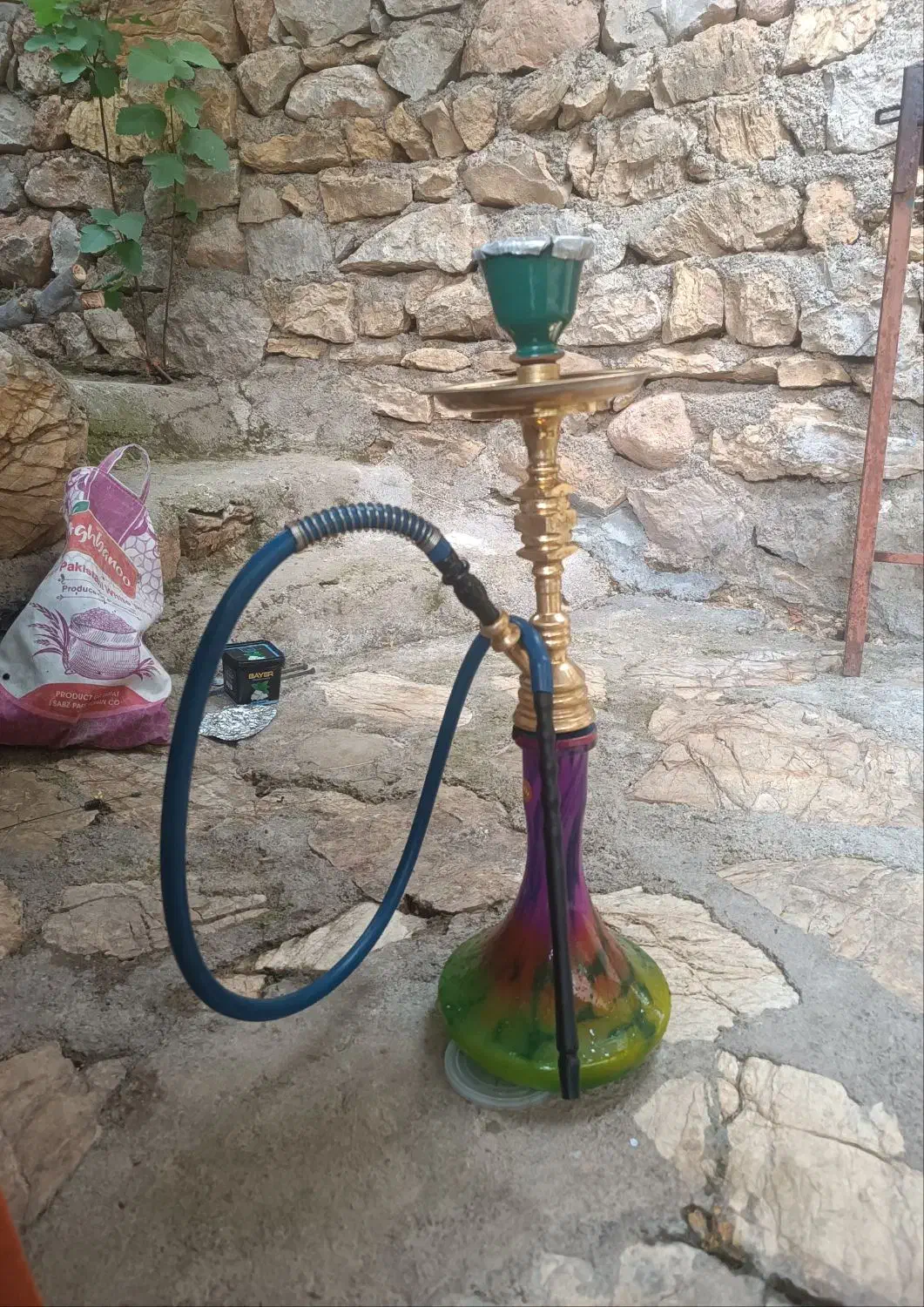 قلیان برنجه اصلی|صنایع دستی و سایر لوازم تزئینی|جوانرود, |دیوار