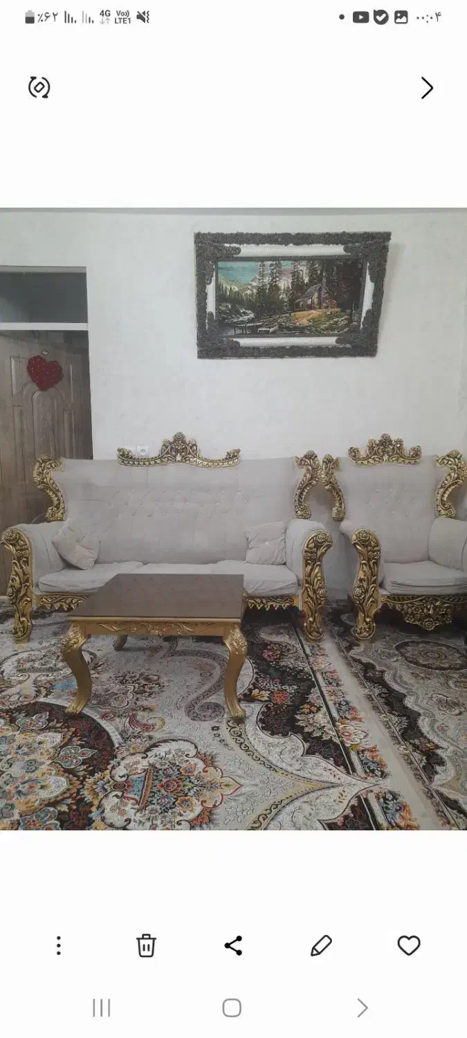 مبل ۷ نفره  وا عدد جلو مبلی|مبلمان خانگی و میز عسلی|قرچک, مهدیه|دیوار