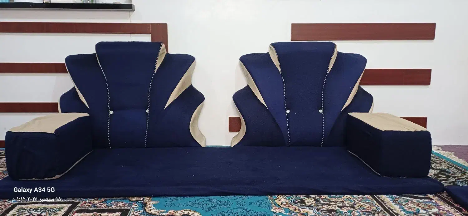 پشتی خلیجی ۱۲نفره درحد نو|مبلمان خانگی و میز عسلی|کارون, |دیوار