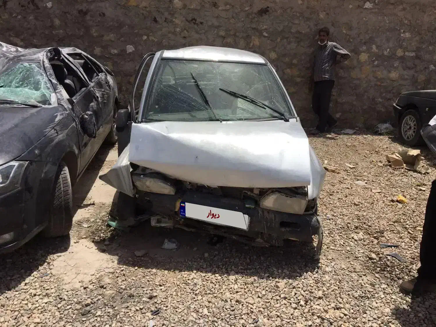 پراید نقره‌ای ۸۵ تصادفی با موتور سالم|خودرو سواری و وانت|سمنان, |دیوار