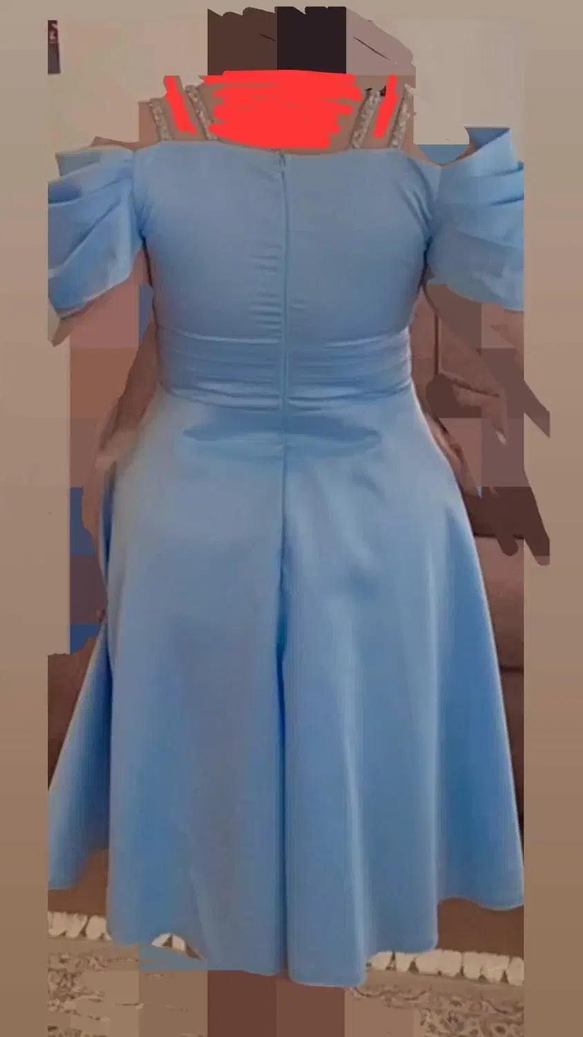 لباس آبی ساتن|لباس|بابکان, |دیوار