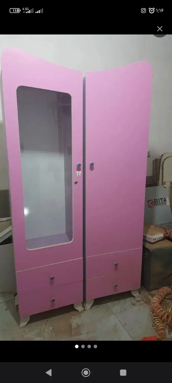 کمد دخترانه عکس تزیینی|مبلمان خانگی و میز عسلی|لوندویل, |دیوار