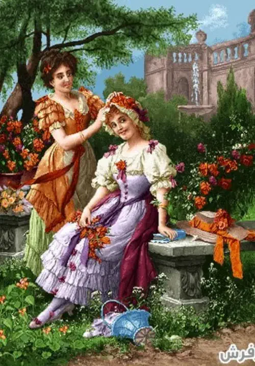 دار بافندگی درحال بافت(طرح دخترآرایشگر)|تابلو فرش|خرمآباد, |دیوار