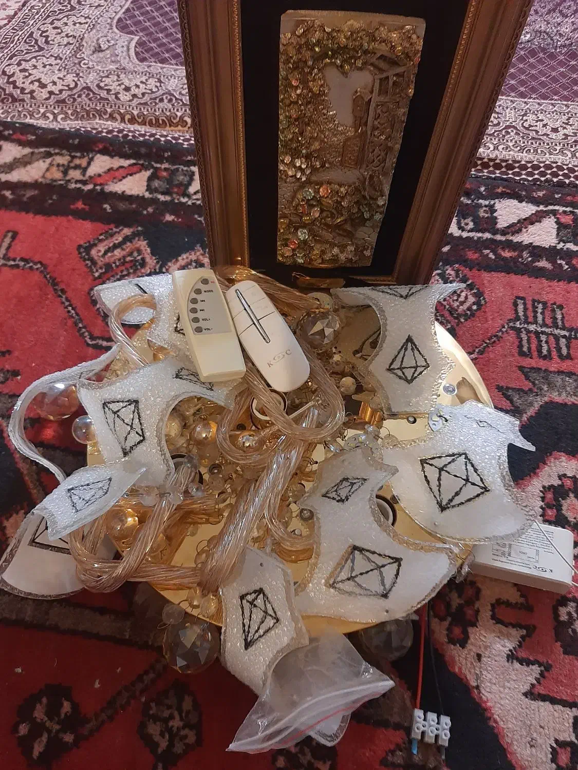 لوستر سقفی کنترلی|لوستر و چراغ آویز|تهران, نعمتآباد|دیوار