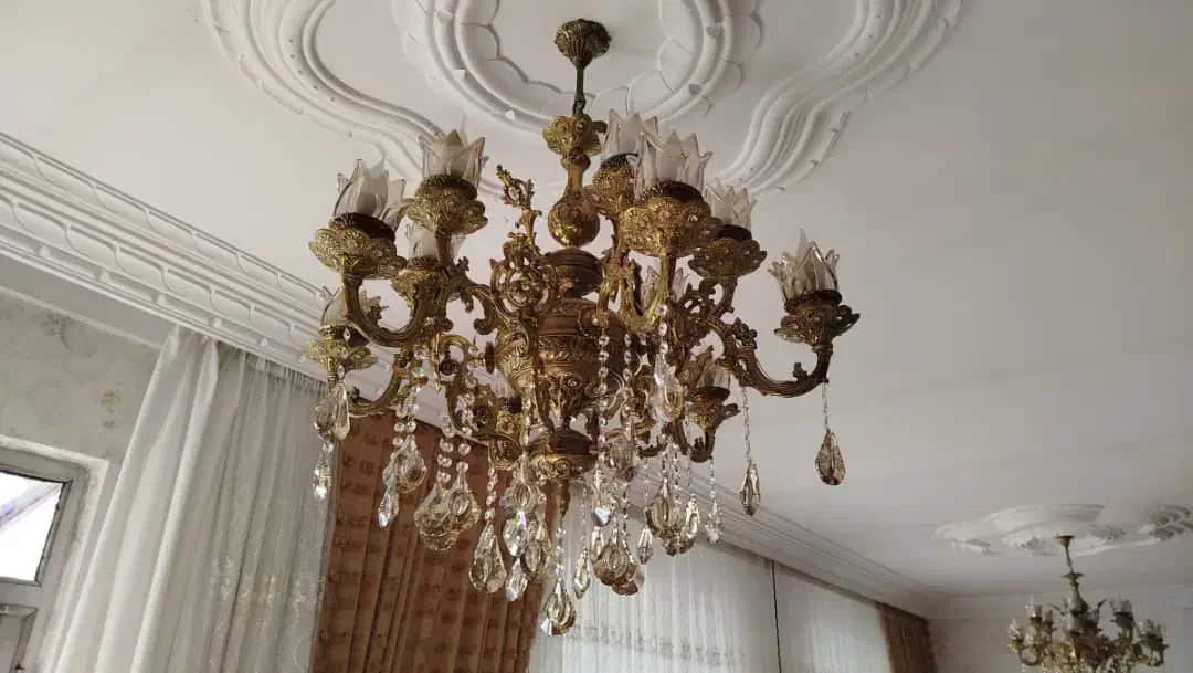 لوستر برنز ۱۲شاخه|لوستر و چراغ آویز|ماکو, |دیوار