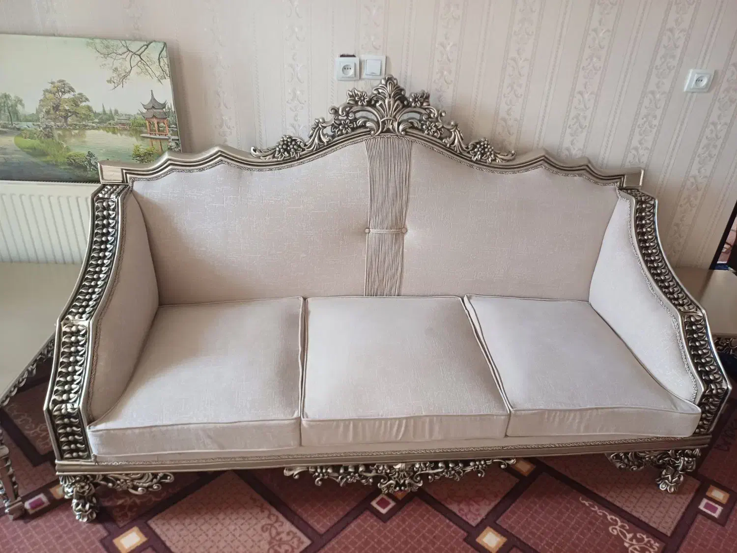 مبل سلطنتی ۹ نفره|مبلمان خانگی و میز عسلی|فولادشهر, B8|دیوار