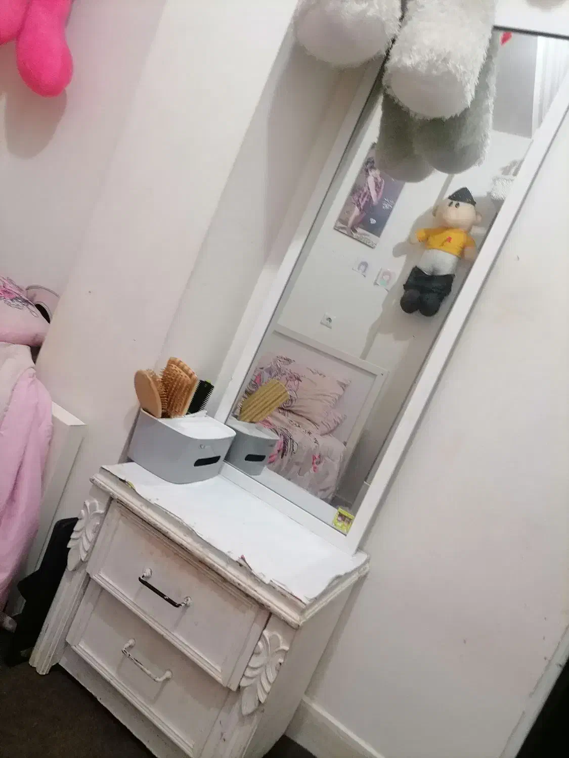 کمد دو تیکه و تخت و ایینه و کشو|تخت و سرویس خواب|گرگان, |دیوار