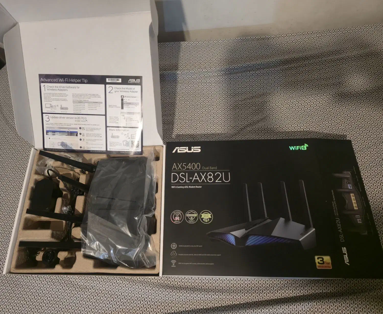 روتر و مودم xDSL گیمینگ ایسوس ASUS DSL-AX82U|مودم و تجهیزات شبکه|تهران, نارمک|دیوار