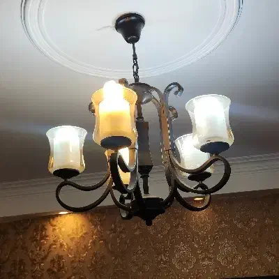 لوستر ۸ و ۵ شعله ست|لوستر و چراغ آویز|تنکابن, |دیوار