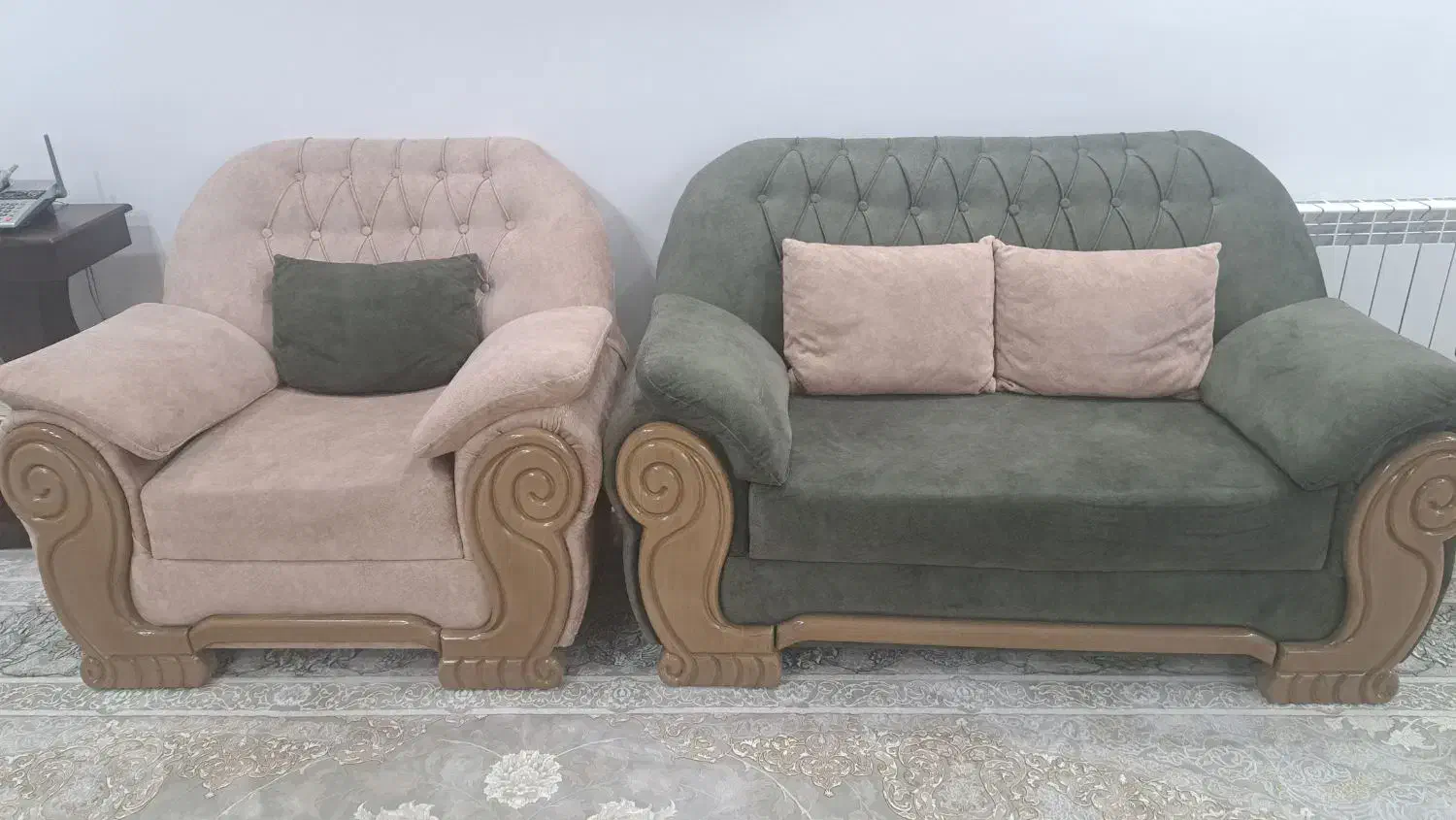 مبل راحتی ۷ نفره سالم تمیز|مبلمان خانگی و میز عسلی|ساری, |دیوار