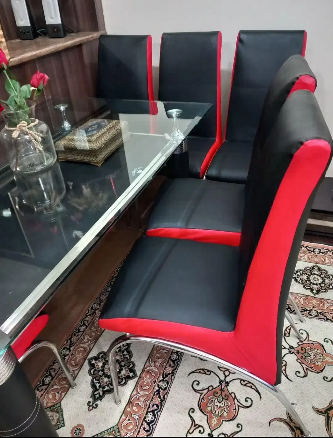 میزنهارخوری۶نفره شیشه ترک با۶عددصندلی|میز و صندلی غذاخوری|شهرکرد, |دیوار