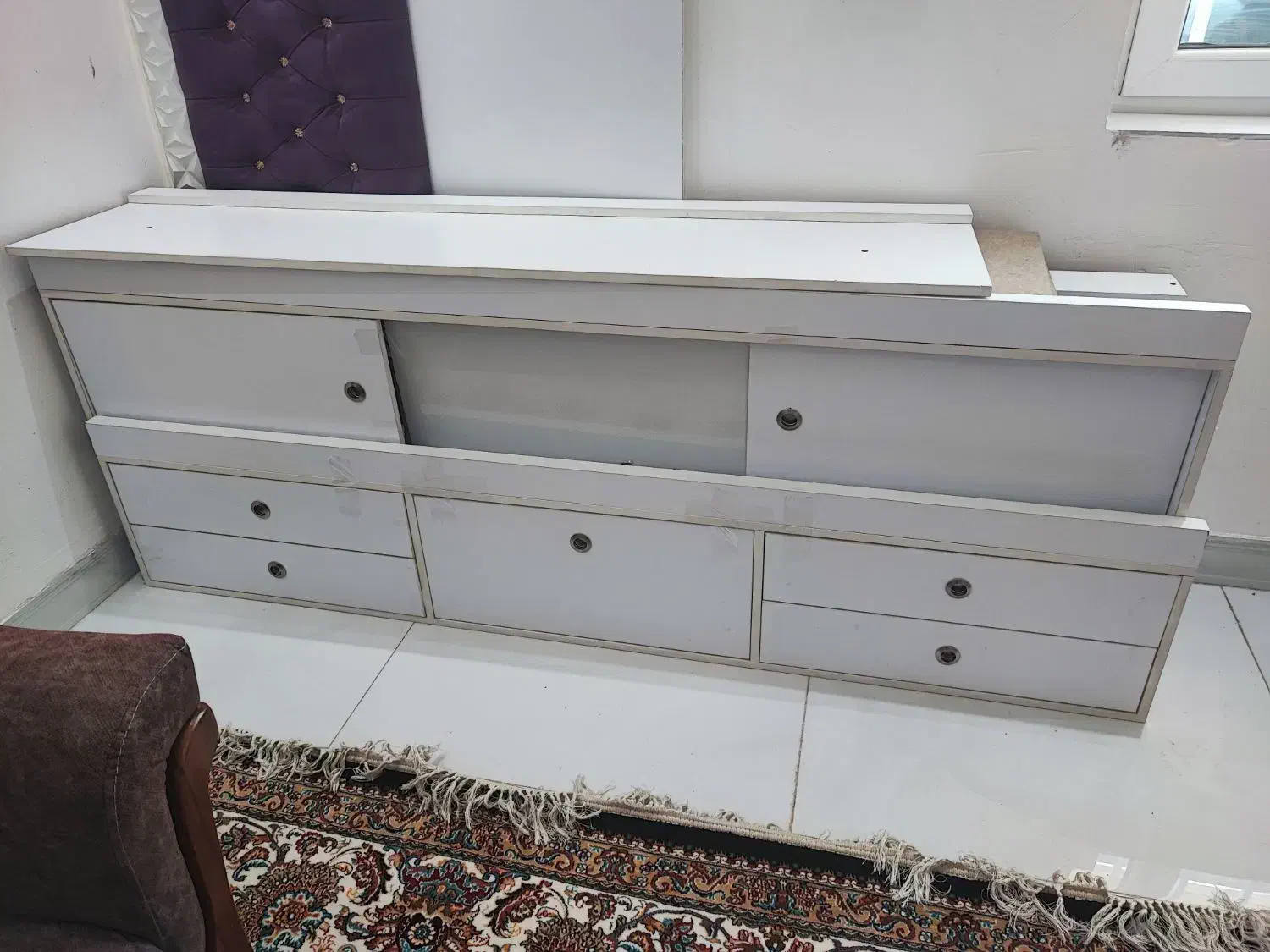 تختخواب دو نفره ام دی اف MDF|تخت و سرویس خواب|اندیمشک, |دیوار