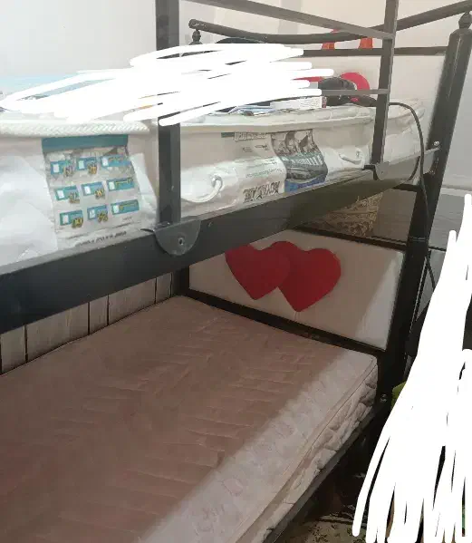 تخت دو طبقه با تشک|تخت و سرویس خواب|زاهدان, |دیوار