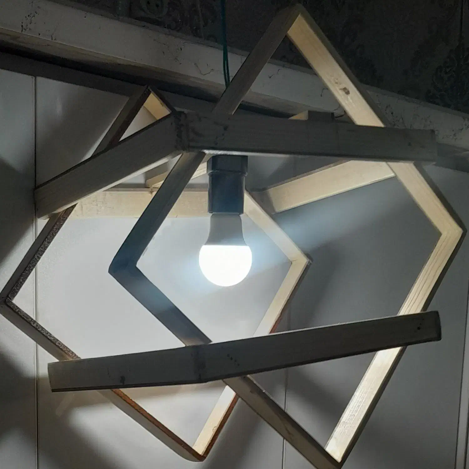 لوسترهای چوبی|لوستر و چراغ آویز|ساوه, |دیوار