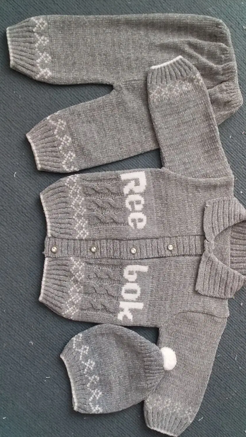 لباس سه تیکه نوزادی بافت|کفش و لباس بچه|فرمهین, |دیوار