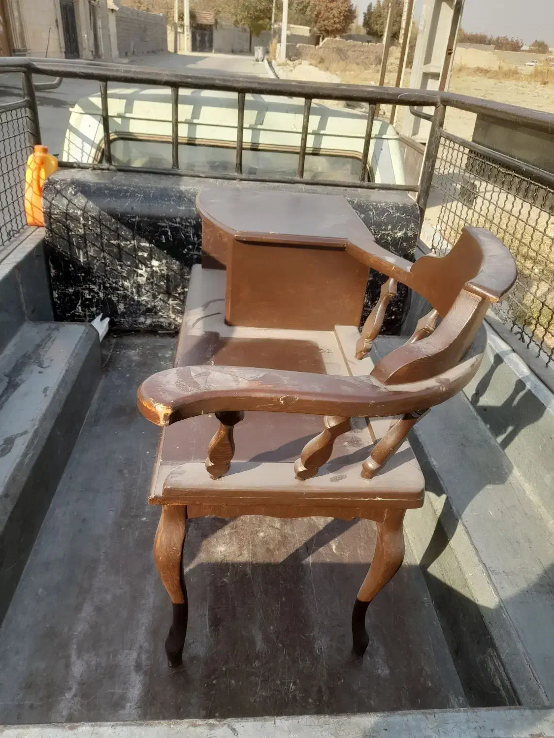 صندلی چوبی تلفن|صندلی و نیمکت|فردوسیه, |دیوار