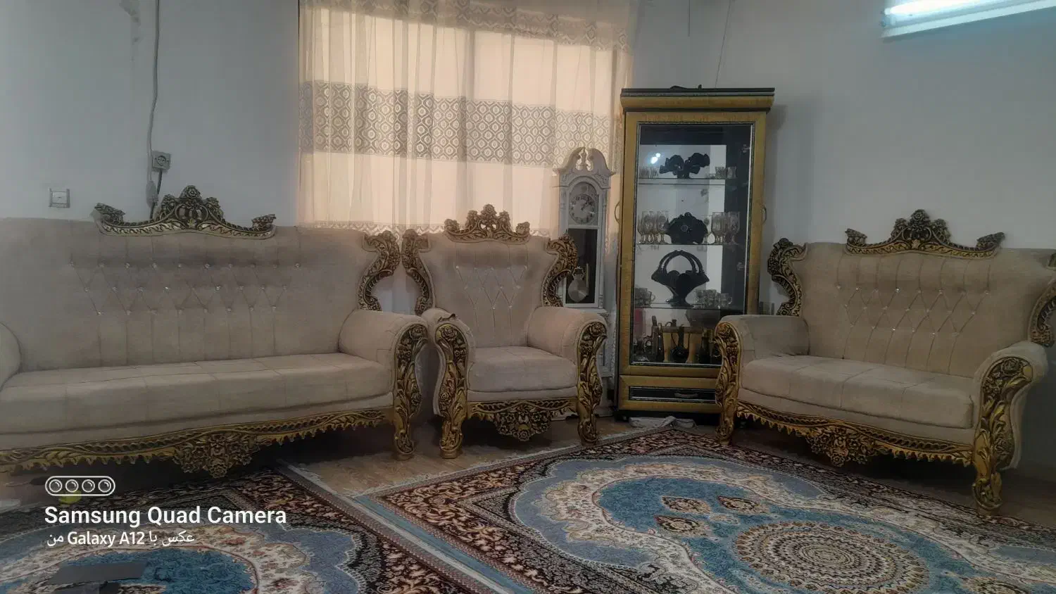 مبل سلطنتی7نفر سالم|مبلمان خانگی و میز عسلی|گرگان, |دیوار