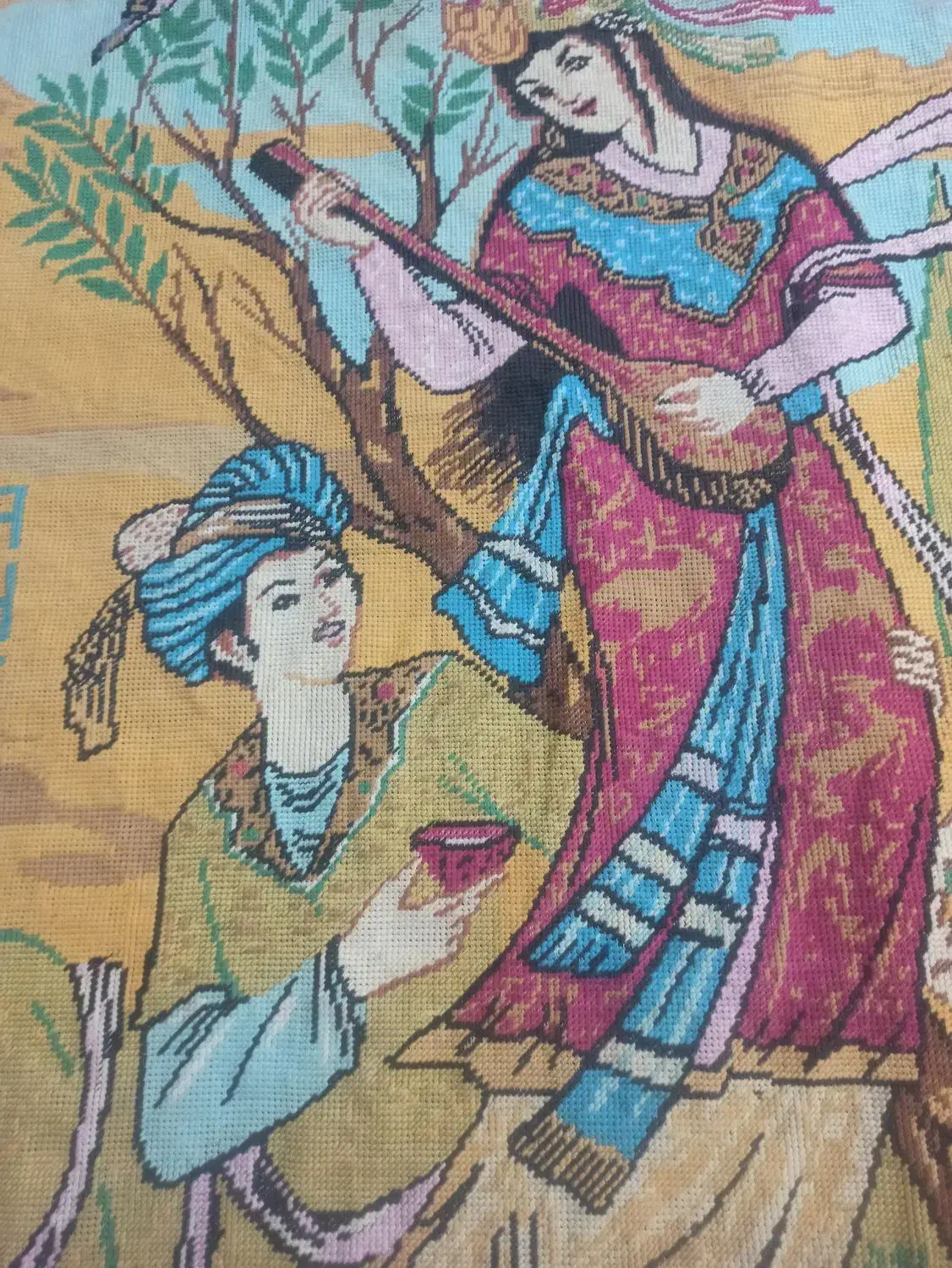 فروش قدیم ترین عکس شیرین فرهاد|تابلو فرش|شوشتر, |دیوار