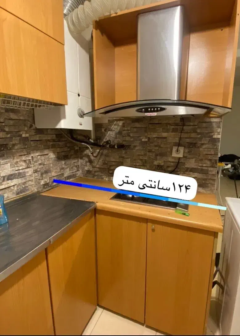 کابینت بدنه فلزی درب MDF هود و سینک سالم|کتابخانه، شلف، قفسههای دیواری|کرج, کیانمهر|دیوار