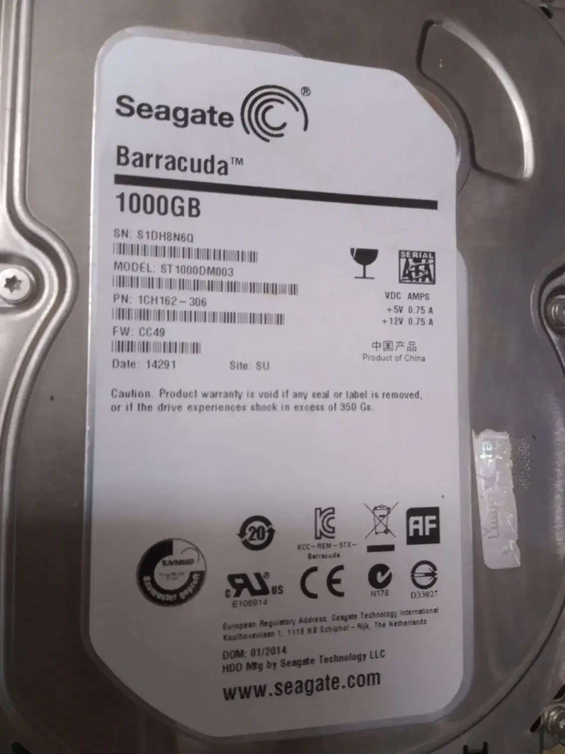 هارد یک ترا و ۷۵۰گیگ|قطعات و لوازم جانبی رایانه|اراک, |دیوار