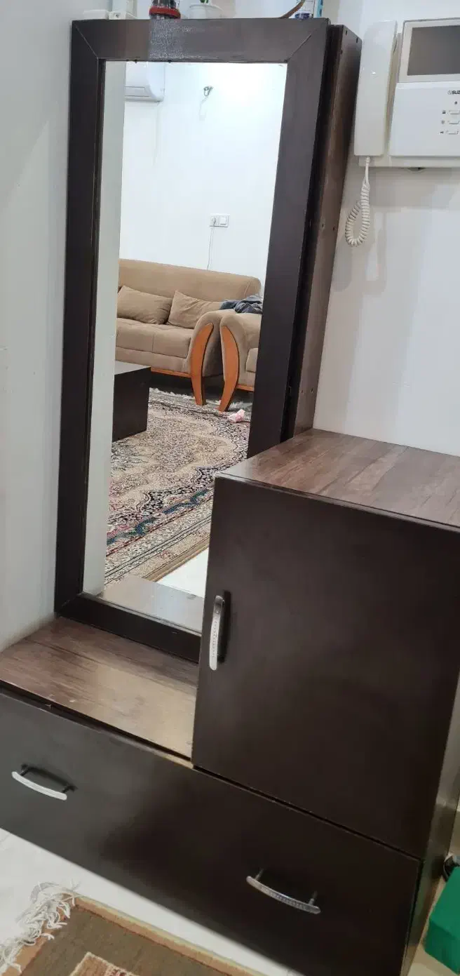 دراور با آینه قدی|جاکفشی، کمد، دراور|گرگان, |دیوار