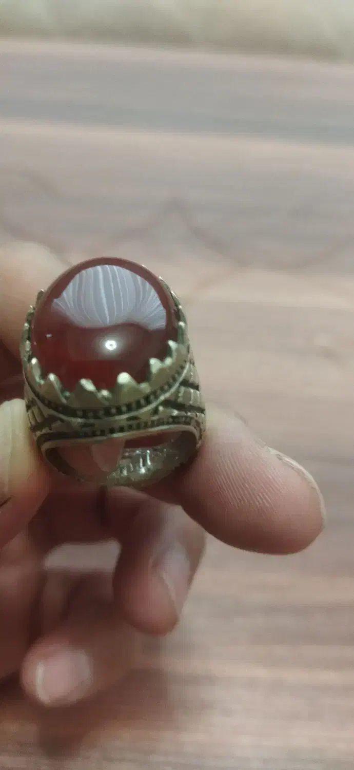 انگشتر عقیق بزرگ ،سنگین دوست داشتنی|جواهرات|همدان, |دیوار