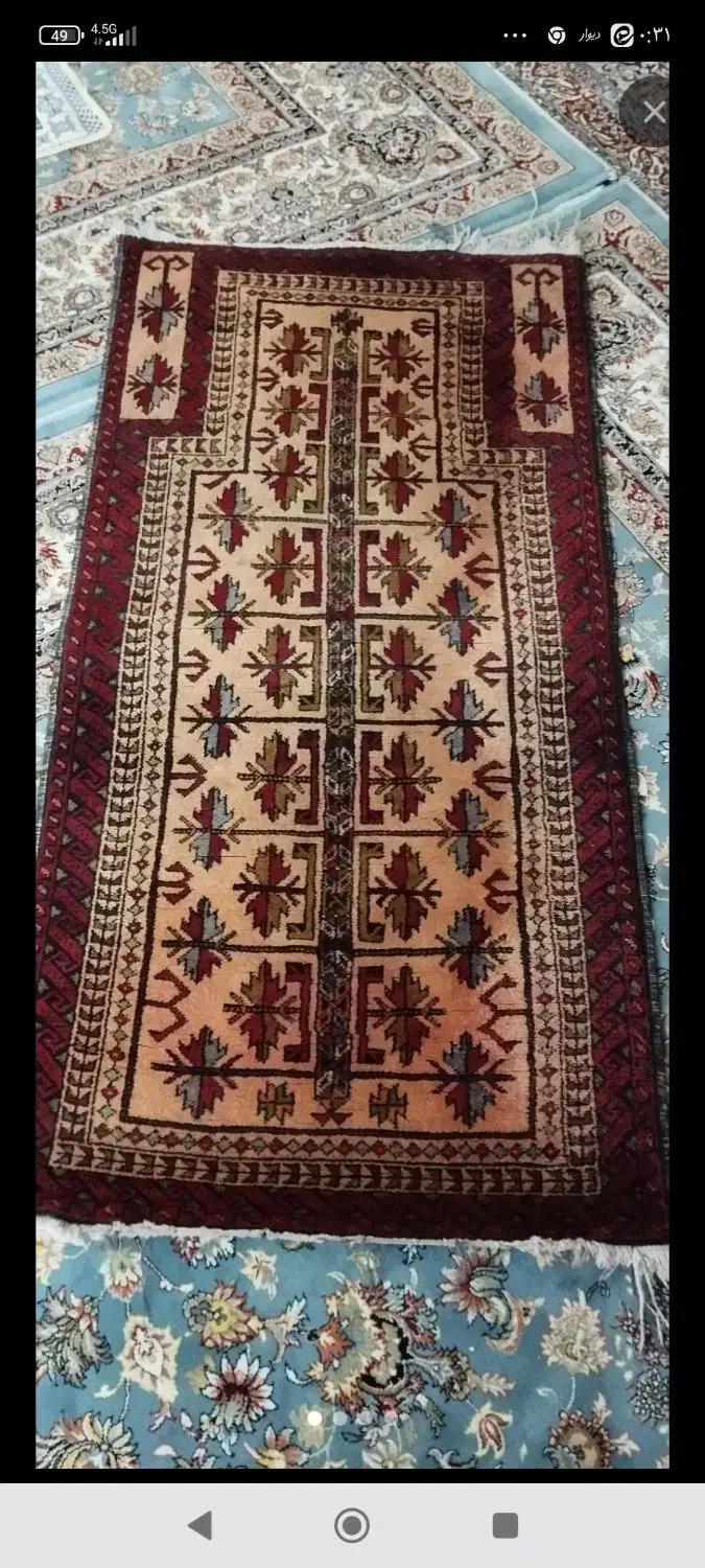 دوهدد قالیچه دستباف عتیقه|فرش|مشهد, هنرور|دیوار