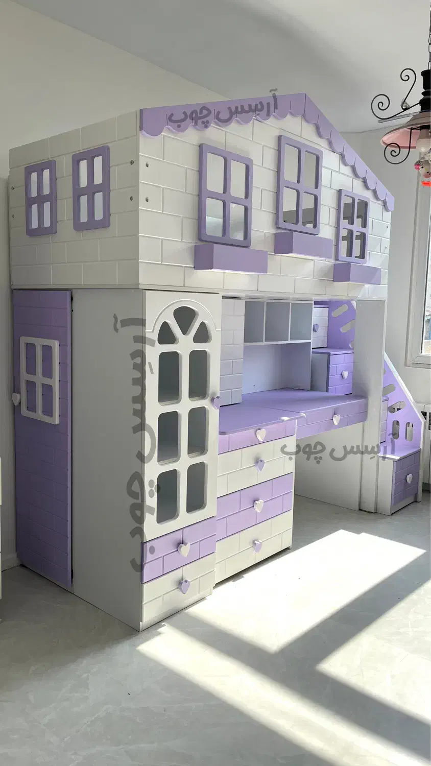 تخت دوطبقه طرح کلبه|تخت و سرویس خواب|تهران, علم و صنعت|دیوار