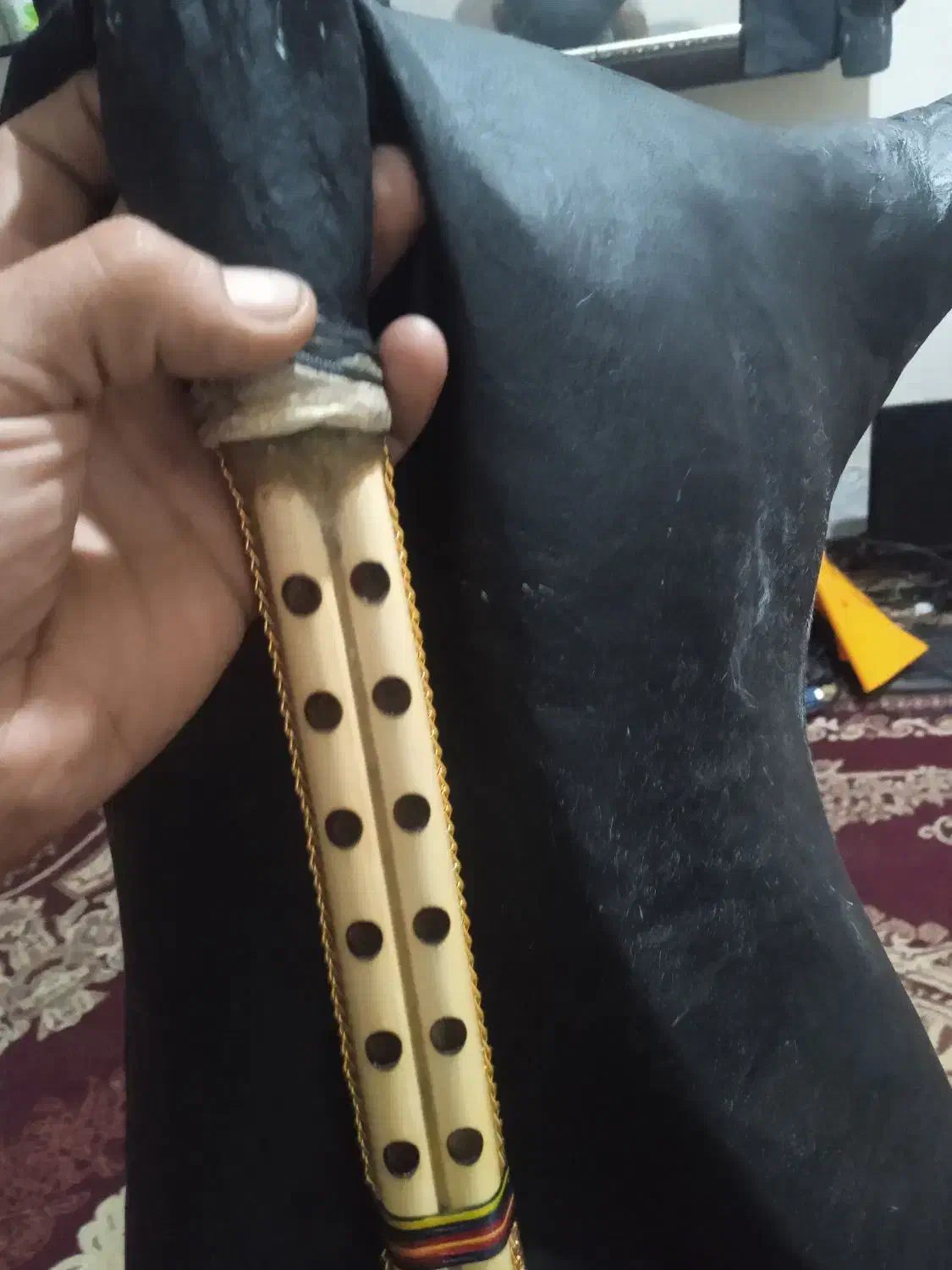 فروش یک عدد پوست و دسته نی انبان کوک|سازهای بادی|برازجان, |دیوار