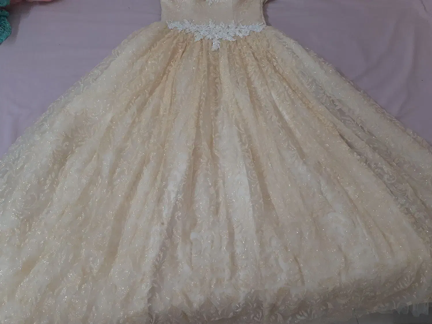 لباس عقد و نامزدی رنگ نباتی پرنسسی|لباس|تهران, مینای جنوبی|دیوار