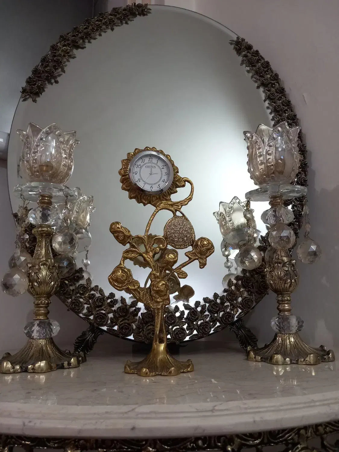 آینه و شمعدان|صنایع دستی و سایر لوازم تزئینی|قدس, شهرقدس|دیوار