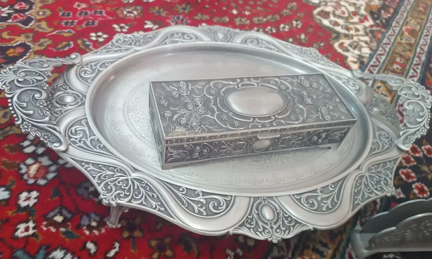 ظروف سیلور اصل پایه دار|ظروف سرو و پذیرایی|خوی, |دیوار