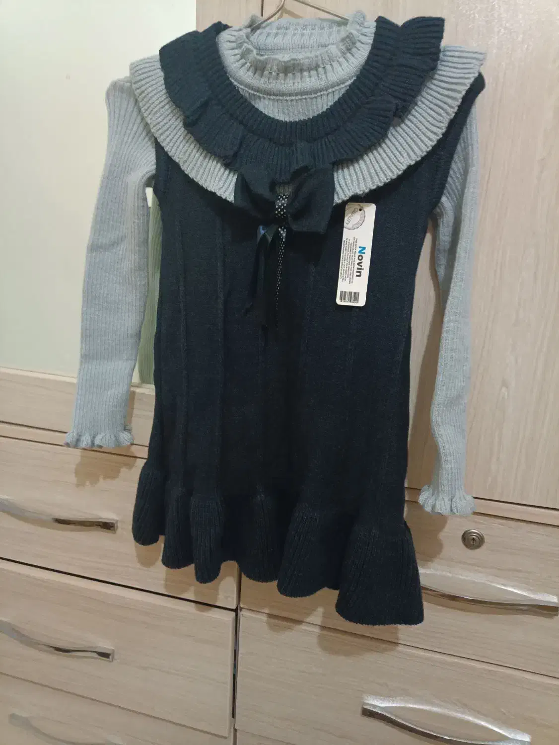 پیراهن بافت دخترانه ۲ تیکه|کفش و لباس بچه|اراک, |دیوار