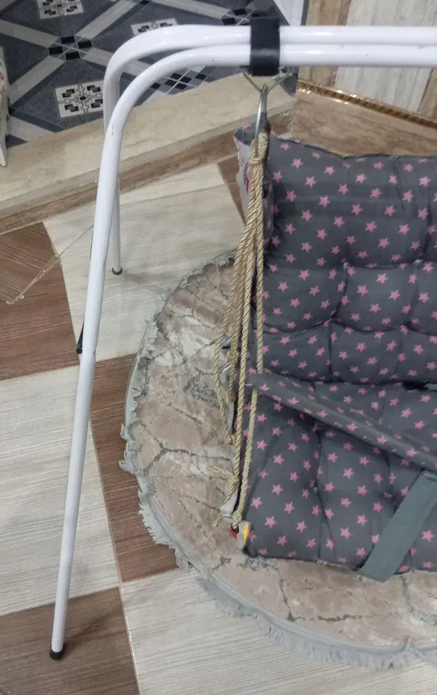 پایه تاب ریلکسی همراه با تاب و سایل|اسباب و اثاث بچه|بردسیر, |دیوار