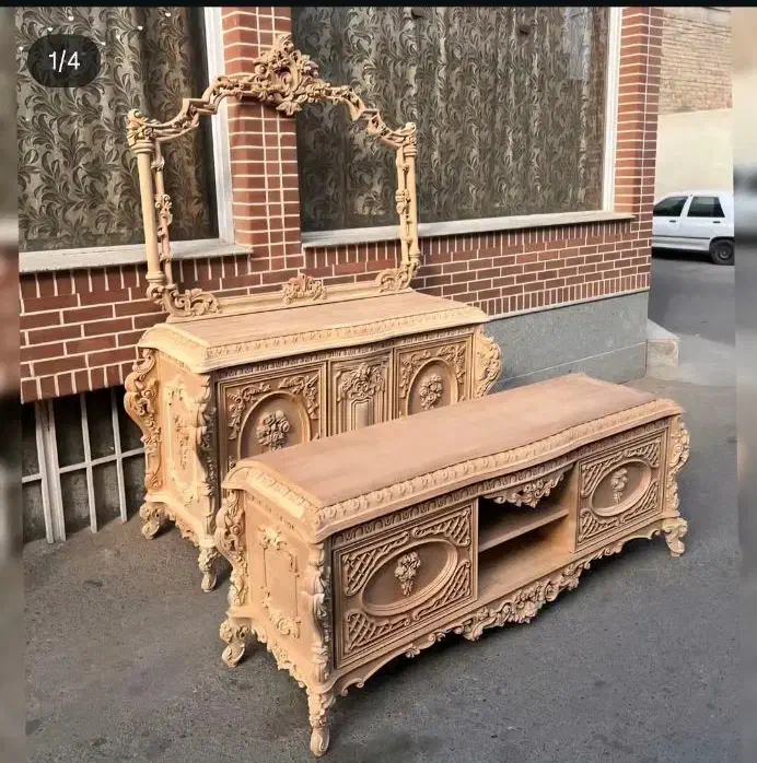 کنسول لوکس چوبی|بوفه، ویترین، کنسول|تبریز, |دیوار