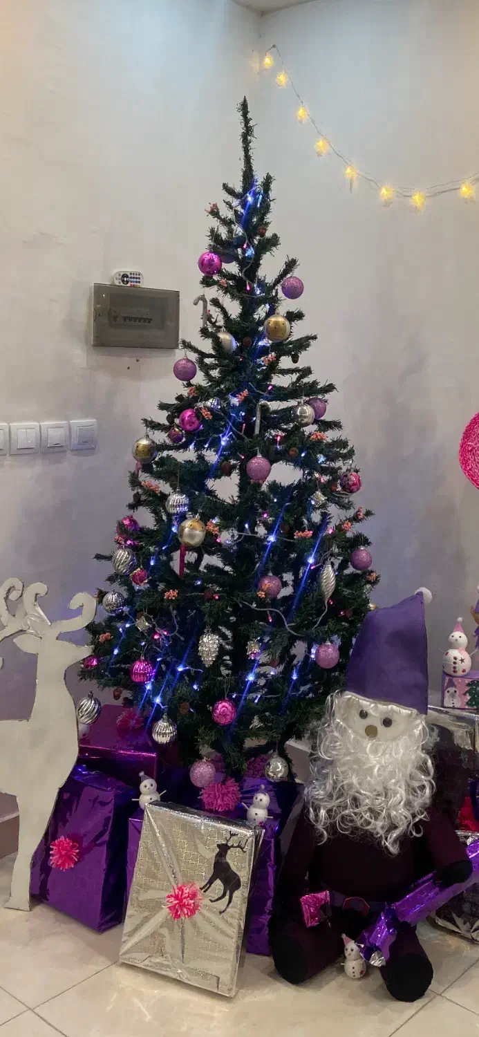 درخت کاج کریسمس ۱۸۰ سانت جنس کاغذی|گل مصنوعی|ارومیه, |دیوار