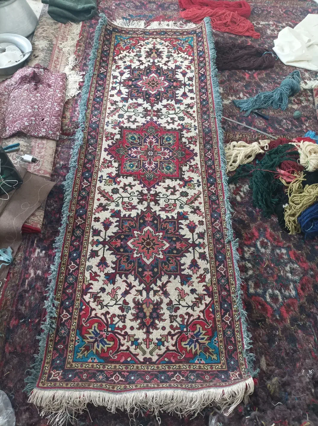 کناره ۳×۱ متر هریس|فرش|ملکان, |دیوار