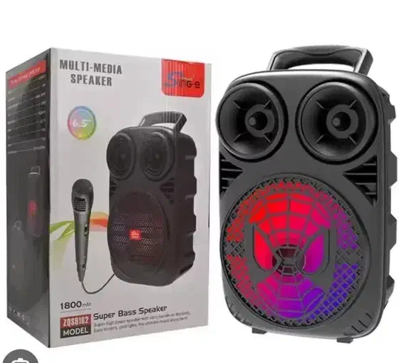 اسپیکر قابل حمل بلوتوثی فلشخور میکروفون داررقص نور|سیستم صوتی خانگی|اردبیل, |دیوار