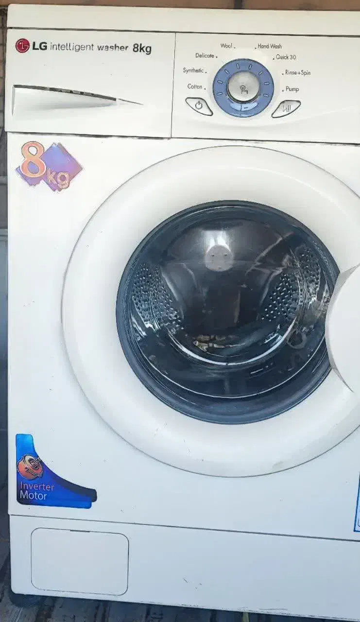 لباس شویی الجی ۸ کیلو دست دوم|ماشین لباسشویی و خشککن لباس|طرقبه, |دیوار