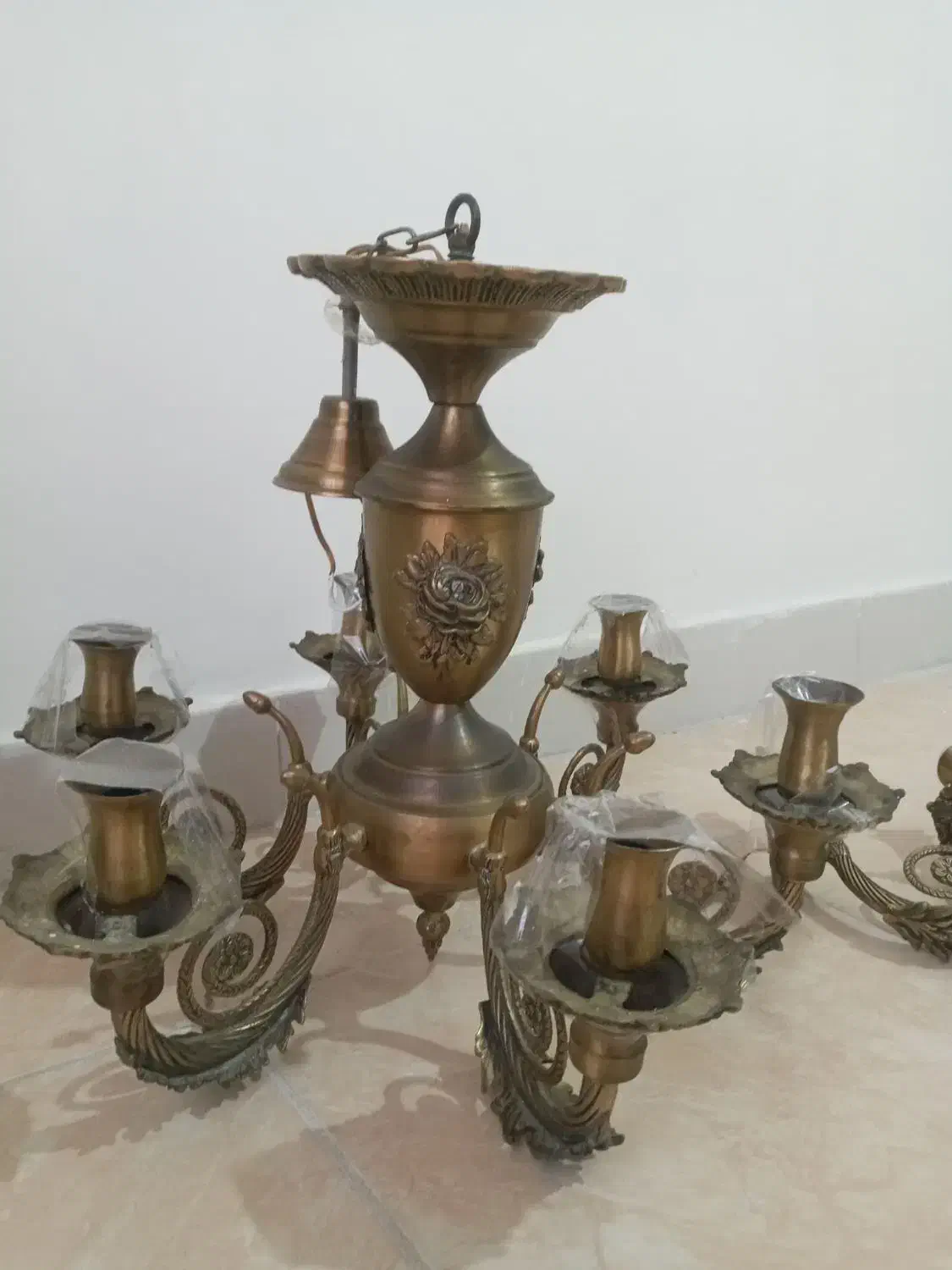 لوستر برنجی|لوستر و چراغ آویز|تهران, المهدی|دیوار