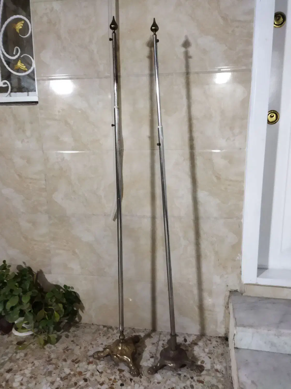 دو عدد پایه استیل مخصوص پرچم تبلیغاتی|مبلمان اداری|بابل, |دیوار