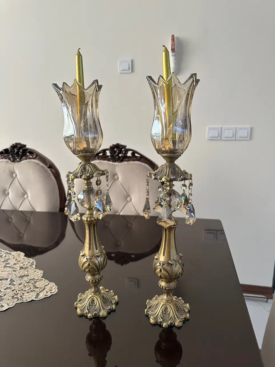 ۳عدد لوستر برنزیو ۲ عدد شمعدان|لوستر و چراغ آویز|کرج, فاز ۴ مهرشهر|دیوار