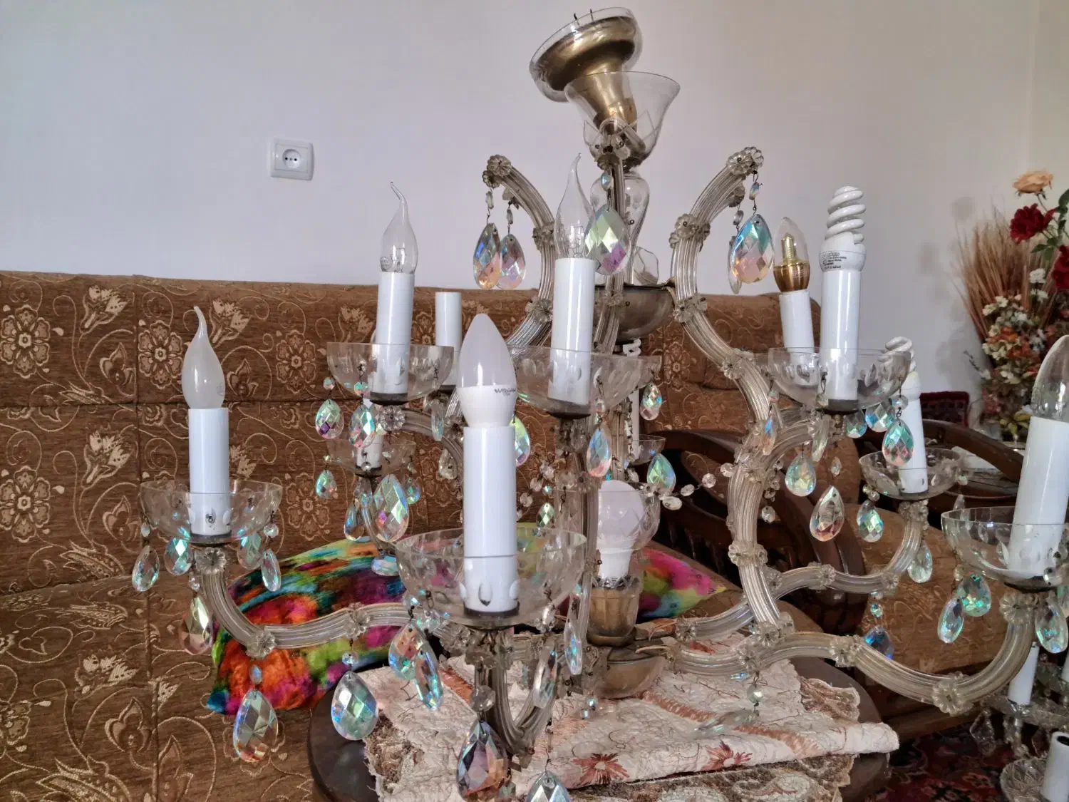 2عدد لوستر 8شاخه|لوستر و چراغ آویز|تبریز, |دیوار