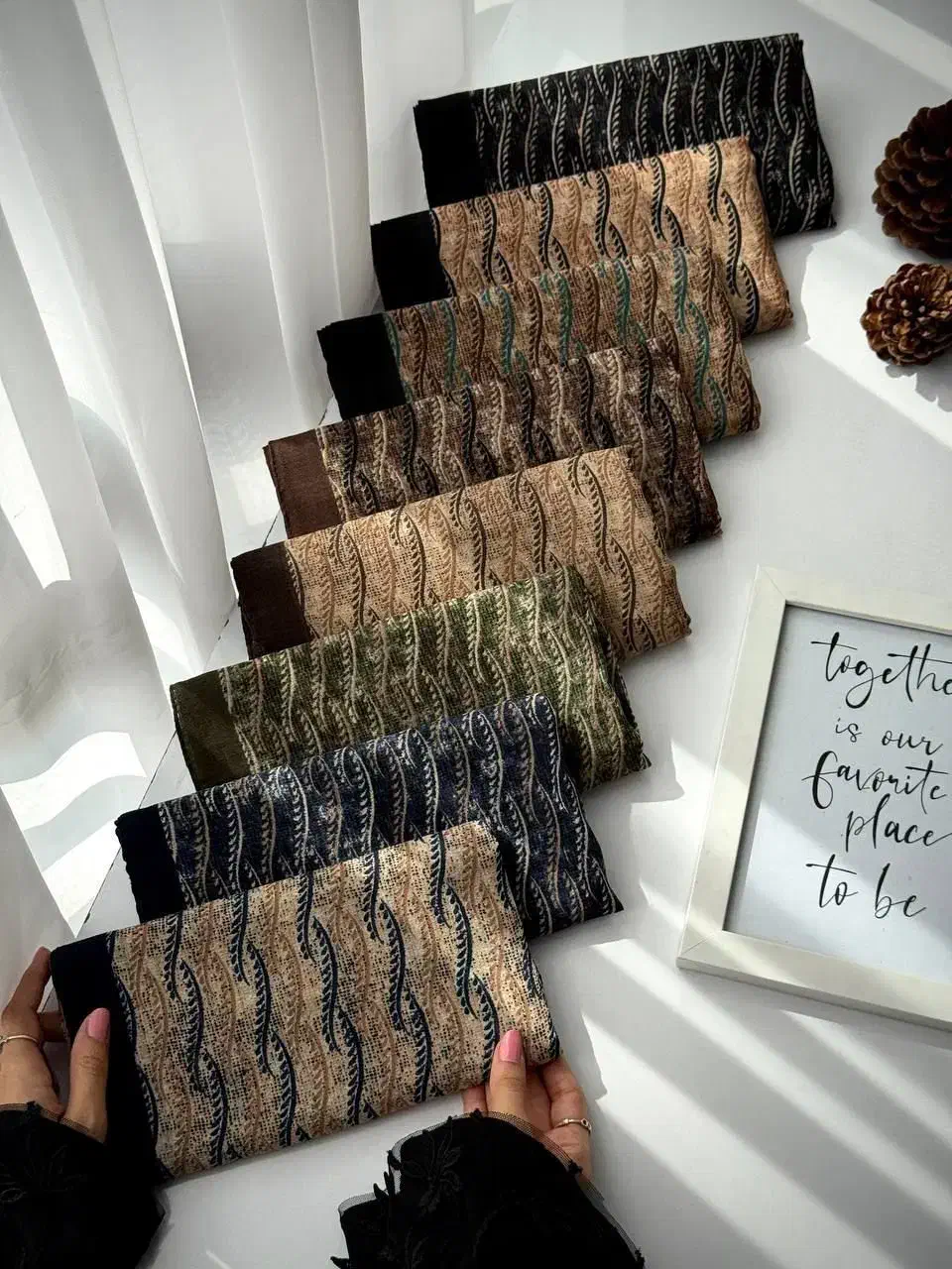 روسری پاییزه کندویی|لباس|دهدشت, |دیوار