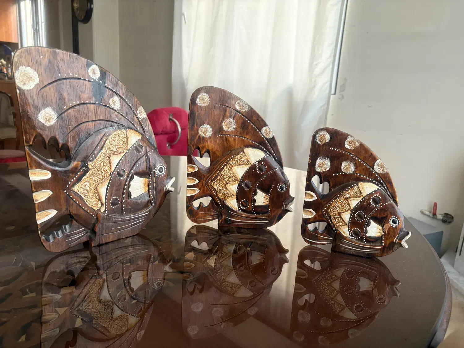 دکوراتیو سه تایی ماهی|مجسمه، تندیس، ماکت|کرج, فاز ۳ مهرشهر|دیوار