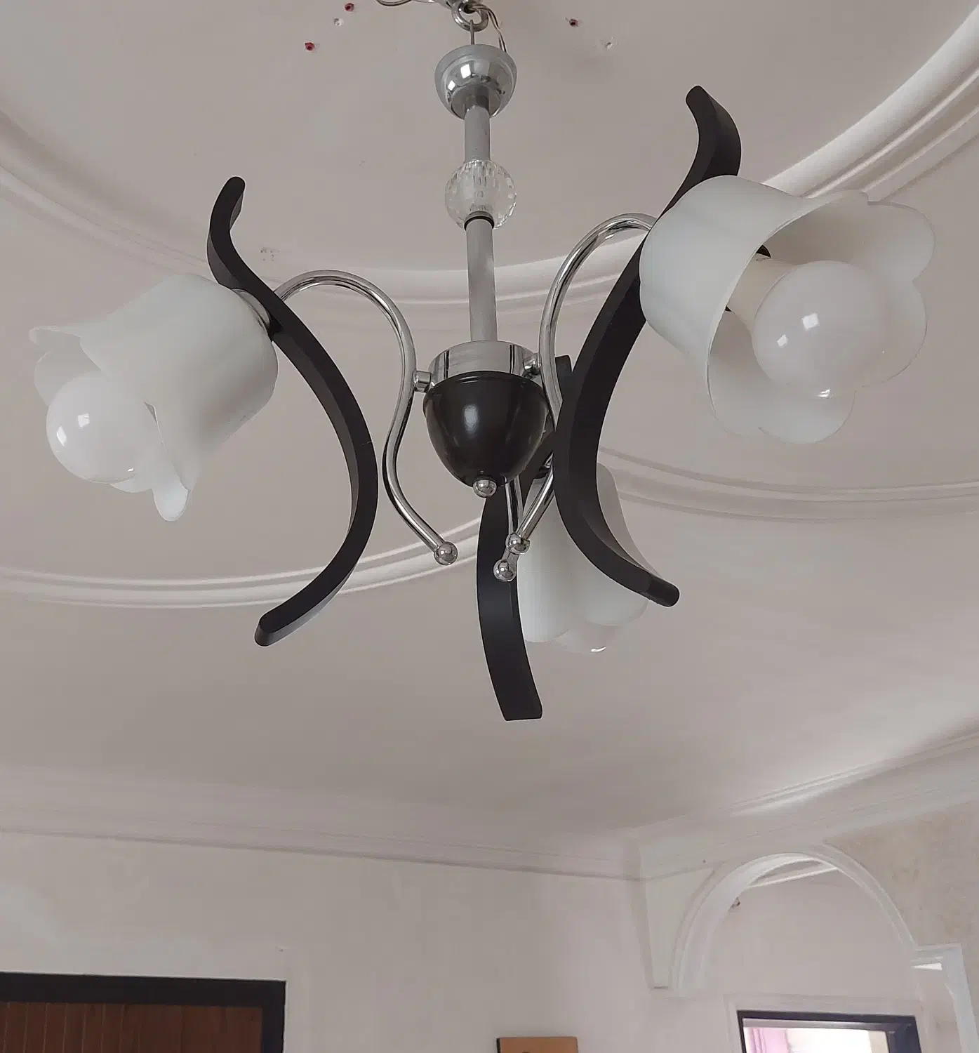 لوستر سه شاخه دو عدد|لوستر و چراغ آویز|رشت, جهاد|دیوار