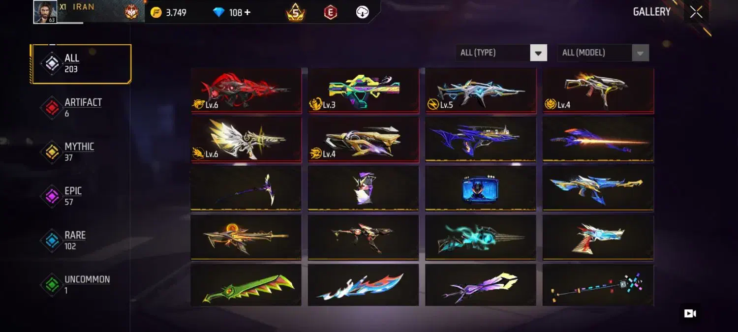 اکانت فری فایر|کنسول، بازی ویدئویی و آنلاین|گالیکش, |دیوار